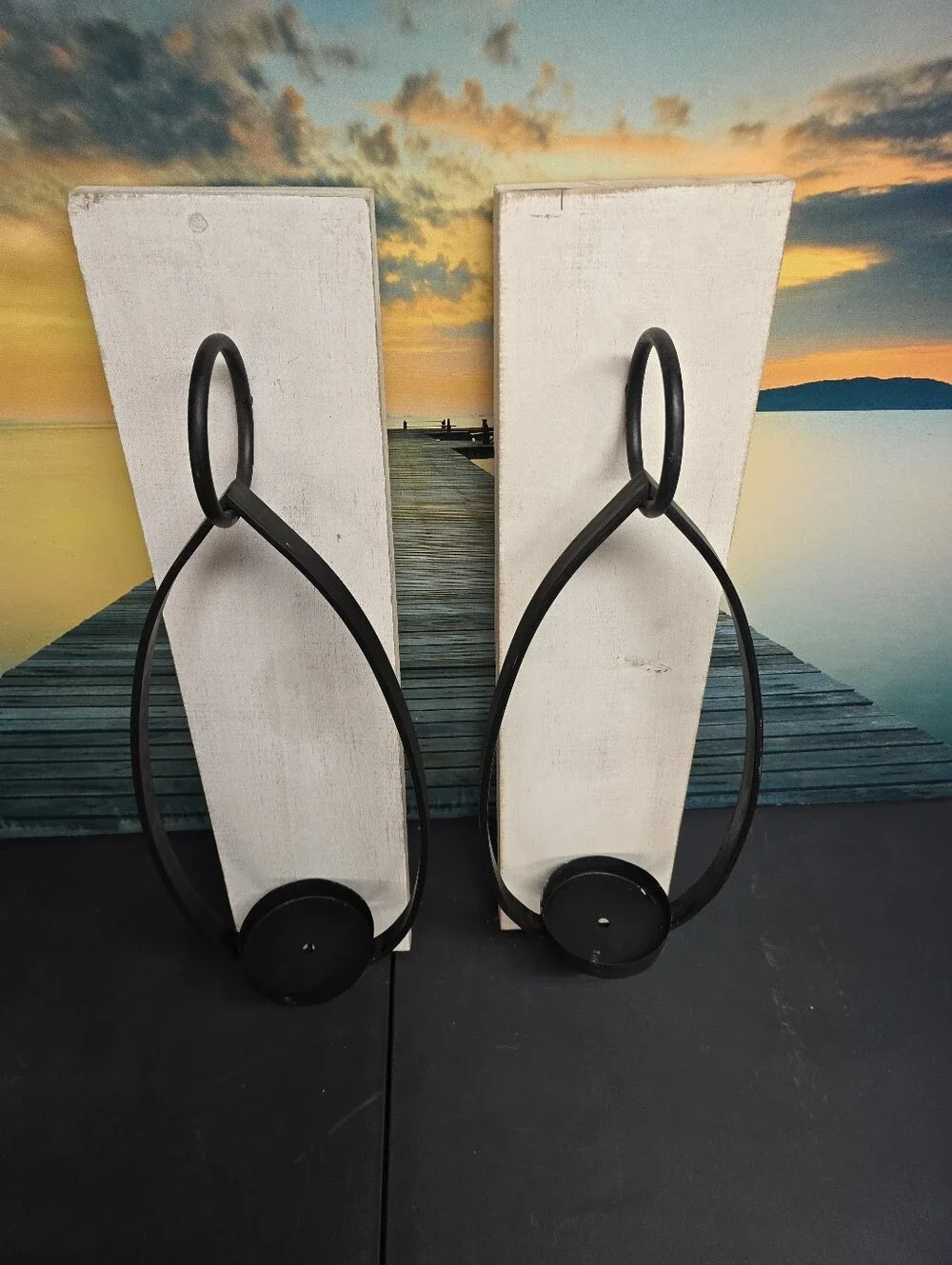 Hobby Lobby Black Metal Teardrop Hanging Candle Sconces
